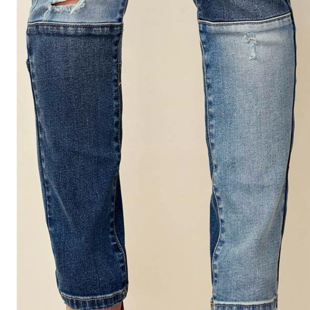 Distressed Patchwork Jeans - Picture 7 of 8